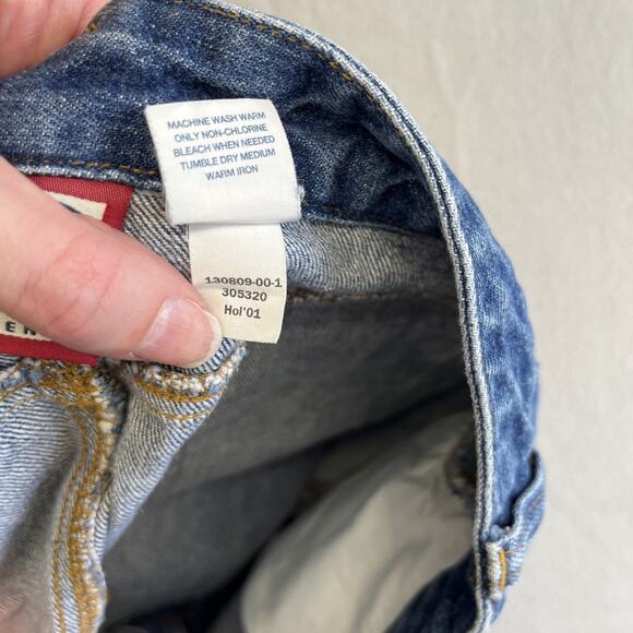 Y2k Micro Mini Jean Skirt Size 4 Low Rise Indie Fairy Grunge Old Navy Vintage - Picture 9 of 10